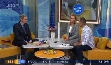 Primář MUDr. Martin Holinka byl hostem České televize v pořadu Dobré ráno - červen 2025