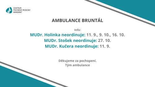 Nepřítomnost v ambulanci Bruntál