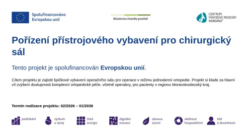 Nandana — centrum pohybové medicíny - spolufinancováno EU